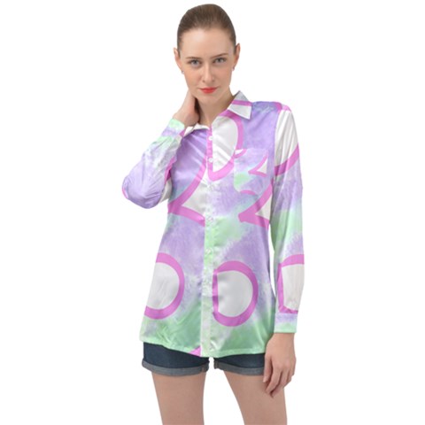 Abstract T- Shirt Cool Abstract Pattern Design 2 Long Sleeve Satin Shirt by maxcute