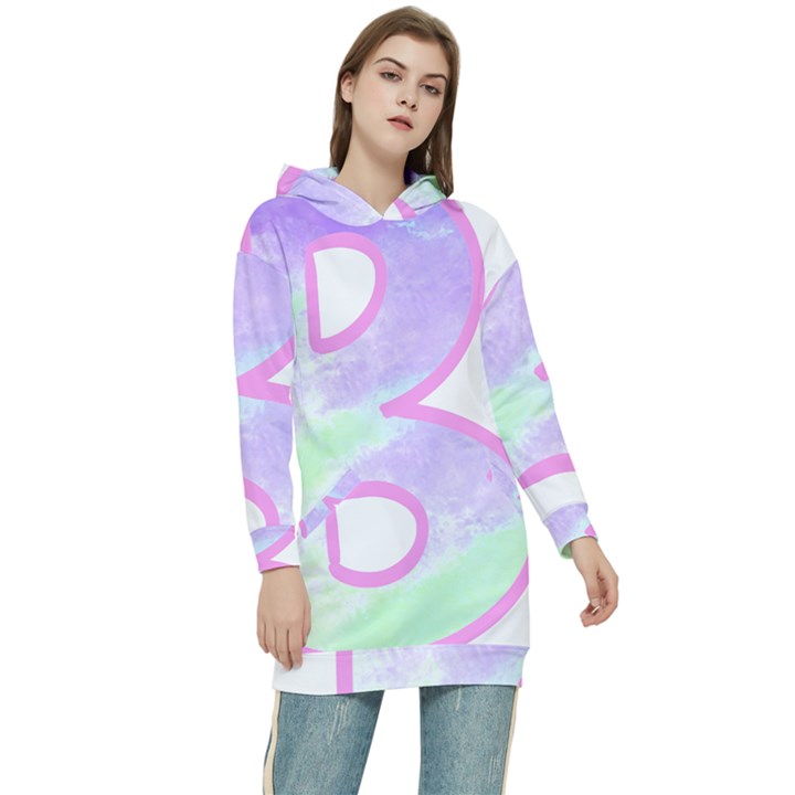 Abstract T- Shirt Cool Abstract Pattern Design 2 Women s Long Oversized Pullover Hoodie