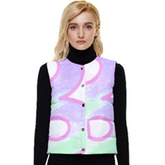 Abstract T- Shirt Cool Abstract Pattern Design 2 Women s Short Button Up Puffer Vest by maxcute