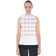 Abstract T- Shirt Cool Abstract Pattern Design T- Shirt Mock Neck Shell Top by maxcute