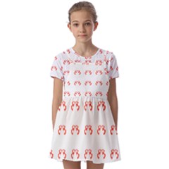 Abstract T- Shirt Cool Abstract Pattern Design T- Shirt Kids  Short Sleeve Pinafore Style Dress