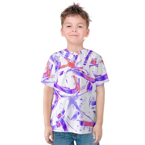 Abstract T- Shirt Entangled In Chaos T- Shirt Kids  Cotton Tee by maxcute