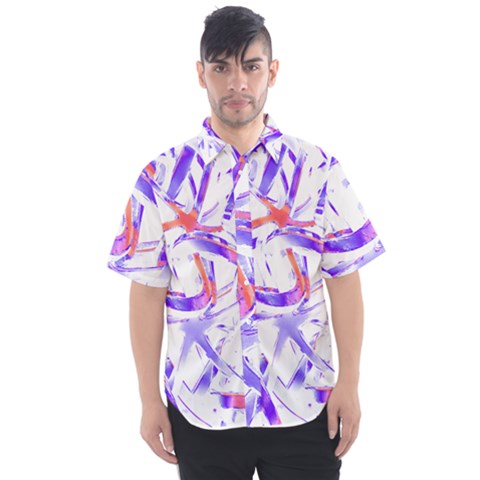 Abstract T- Shirt Entangled In Chaos T- Shirt Men s Short Sleeve Shirt by maxcute