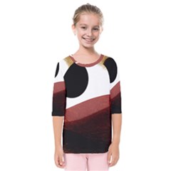 Abstract T- Shirt Fire Desert T- Shirt Kids  Quarter Sleeve Raglan Tee