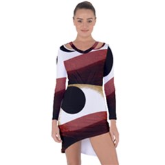 Abstract T- Shirt Fire Desert T- Shirt Asymmetric Cut-out Shift Dress by maxcute