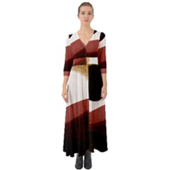 Abstract T- Shirt Fire Desert T- Shirt Button Up Boho Maxi Dress by maxcute