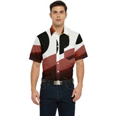 Abstract T- Shirt Fire Desert T- Shirt Men s Short Sleeve Pocket Shirt  by maxcute