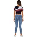 Abstract T- Shirt Fire Desert T- Shirt Short Sleeve Square Neckline Crop Top  View4