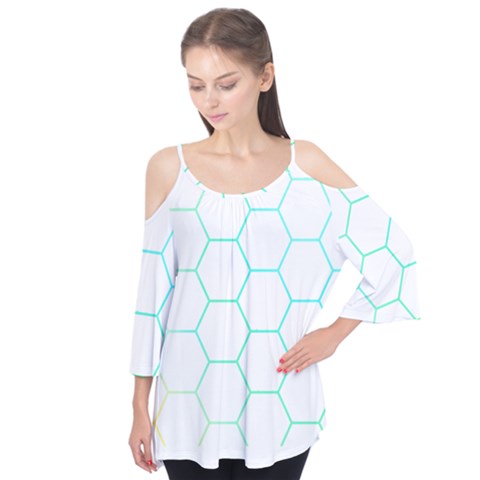 Abstract T- Shirt Honeycomb Pattern 4 Flutter Tees by maxcute