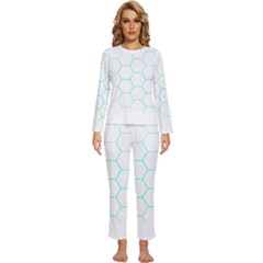 Abstract T- Shirt Honeycomb Pattern 4 Womens  Long Sleeve Lightweight Pajamas Set by maxcute