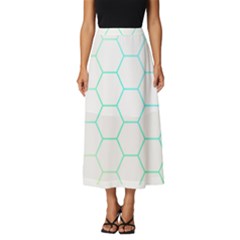 Abstract T- Shirt Honeycomb Pattern 4 Classic Midi Chiffon Skirt