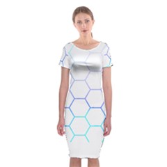 Abstract T- Shirt Honeycomb Pattern 6 Classic Short Sleeve Midi Dress by maxcute