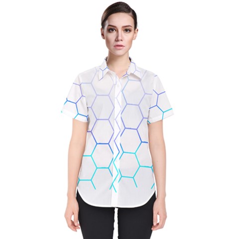 Abstract T- Shirt Honeycomb Pattern 6 Women s Short Sleeve Shirt by maxcute