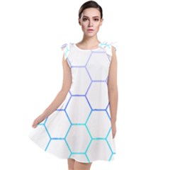 Abstract T- Shirt Honeycomb Pattern 6 Tie Up Tunic Dress by maxcute