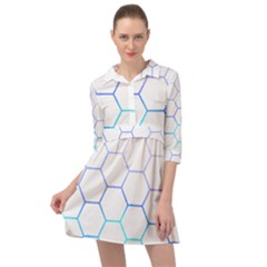 Abstract T- Shirt Honeycomb Pattern 6 Mini Skater Shirt Dress by maxcute