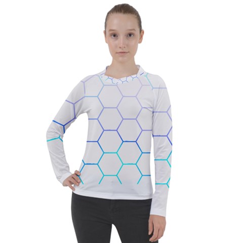 Abstract T- Shirt Honeycomb Pattern 6 Women s Pique Long Sleeve Tee by maxcute