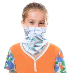 Abstract T- Shirt Honeycomb Pattern 6 Face Covering Bandana (kids) by maxcute