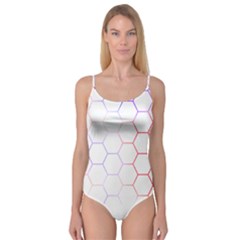 Abstract T- Shirt Honeycomb Pattern 7 Camisole Leotard  by maxcute