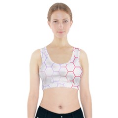 Abstract T- Shirt Honeycomb Pattern 7 Sports Bra With Pocket by maxcute