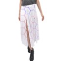 Abstract T- Shirt Honeycomb Pattern 7 Velour Split Maxi Skirt View1