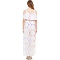 Abstract T- Shirt Honeycomb Pattern 7 Draped Sleeveless Chiffon Jumpsuit View2