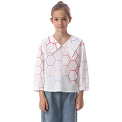 Abstract T- Shirt Honeycomb Pattern 7 Kids  Sailor Shirt