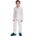 Abstract T- Shirt Honeycomb Pattern 7 Kids  Long Sleeve Velvet Pajamas Set View1