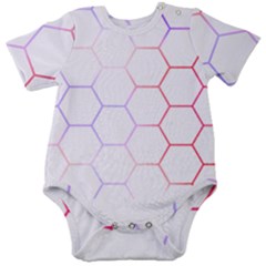 Abstract T- Shirt Honeycomb Pattern 7 Baby Short Sleeve Bodysuit by maxcute