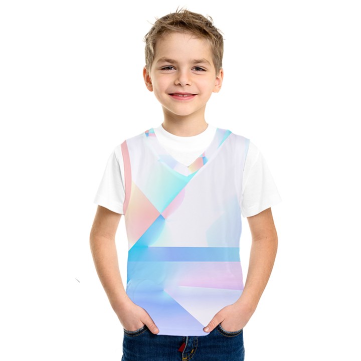 Abstract T- Shirt Minimalistic Abstract Northern Lights T- Shirt Kids  Basketball Tank Top