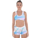 Abstract T- Shirt Minimalistic Abstract Northern Lights T- Shirt Racerback Boyleg Bikini Set View1