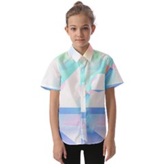 Abstract T- Shirt Minimalistic Abstract Northern Lights T- Shirt Kids  Short Sleeve Shirt by maxcute