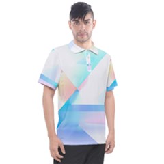 Abstract T- Shirt Minimalistic Abstract Northern Lights T- Shirt Men s Polo Tee by maxcute