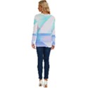 Abstract T- Shirt Minimalistic Abstract Northern Lights T- Shirt Long Sleeve Crew Neck Pullover Top View4