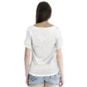 Abstract T- Shirt Model 31 T- Shirt V-Neck Flutter Sleeve Top View2