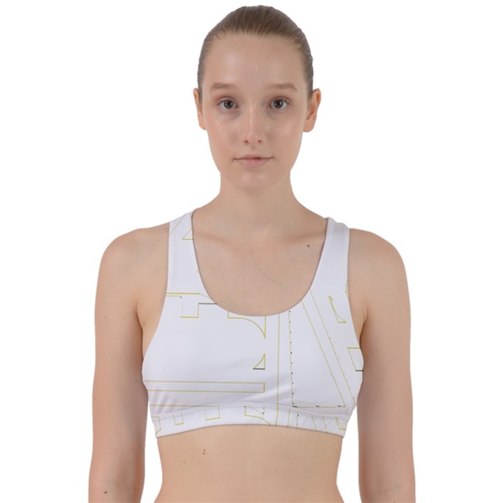 Abstract T- Shirt Model 31 T- Shirt Back Weave Sports Bra