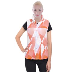 Abstract T- Shirt Peach Geometric Chess Colorful Pattern T- Shirt Women s Button Up Vest by maxcute