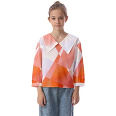 Abstract T- Shirt Peach Geometric Chess Colorful Pattern T- Shirt Kids  Sailor Shirt by maxcute