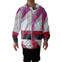 Abstract T- Shirt Pink Bright Abstract Geometry Minimalism T- Shirt Kids  Hooded Windbreaker by maxcute