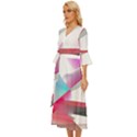 Abstract T- Shirt Pink Bright Abstract Geometry Minimalism T- Shirt Midsummer Wrap Dress View2