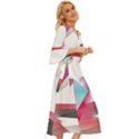 Abstract T- Shirt Pink Bright Abstract Geometry Minimalism T- Shirt Midsummer Wrap Dress View3