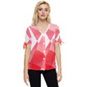 Abstract T- Shirt Pink Chess Player Abstract Colorful Texture T- Shirt Bow Sleeve Button Up Top View1