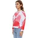 Abstract T- Shirt Pink Chess Player Abstract Colorful Texture T- Shirt Women s Long Sleeve Raglan Tee View2