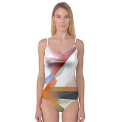 Abstract T- Shirt Pink Colorful Abstract Minimalism T- Shirt Camisole Leotard  by maxcute