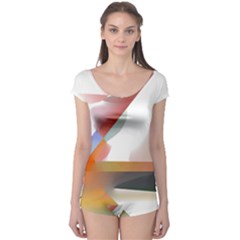 Abstract T- Shirt Pink Colorful Abstract Minimalism T- Shirt Boyleg Leotard  by maxcute