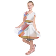 Abstract T- Shirt Pink Colorful Abstract Minimalism T- Shirt Kids  Short Sleeve Dress by maxcute