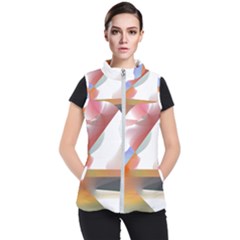 Abstract T- Shirt Pink Colorful Abstract Minimalism T- Shirt Women s Puffer Vest by maxcute