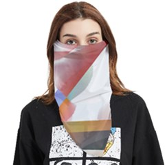 Abstract T- Shirt Pink Colorful Abstract Minimalism T- Shirt Face Covering Bandana (triangle) by maxcute