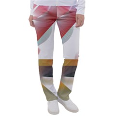 Abstract T- Shirt Pink Colorful Abstract Minimalism T- Shirt Women s Casual Pants by maxcute