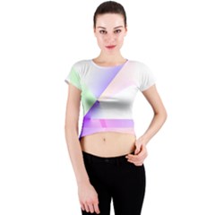 Abstract T- Shirt Purple Minimalistic Abstract Digital Art T- Shirt Crew Neck Crop Top by maxcute