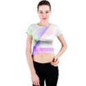 Abstract T- Shirt Purple Minimalistic Abstract Digital Art T- Shirt Crew Neck Crop Top View1